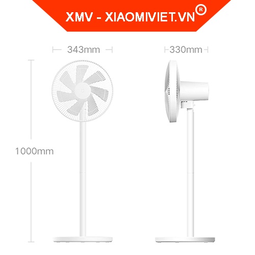 Quạt đứng Xiaomi Mi Smart Fan 2 lite (Bản quốc tế của Quạt Xiaomi 1X)- Chính hãng - Bảo hành 12 tháng