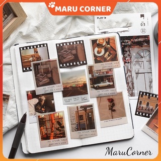 Set 40 miếng dán decor tường, sổ planner bullet journal vintage bắc âu