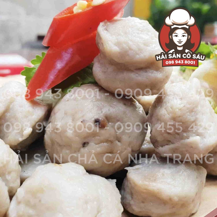 [1kg] Chả cá viên Hấp Nha Trang hàng chính gốc, thơm ngọt, ăn kèm hoặc nấu bún rất ngon, bảo quản ăn trong 3 tháng