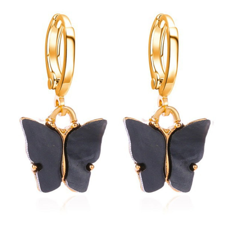 Bông tai hình bướm bằng acrylic nhiều màu sắc phong cách Bohemian thời trang dành cho nữ