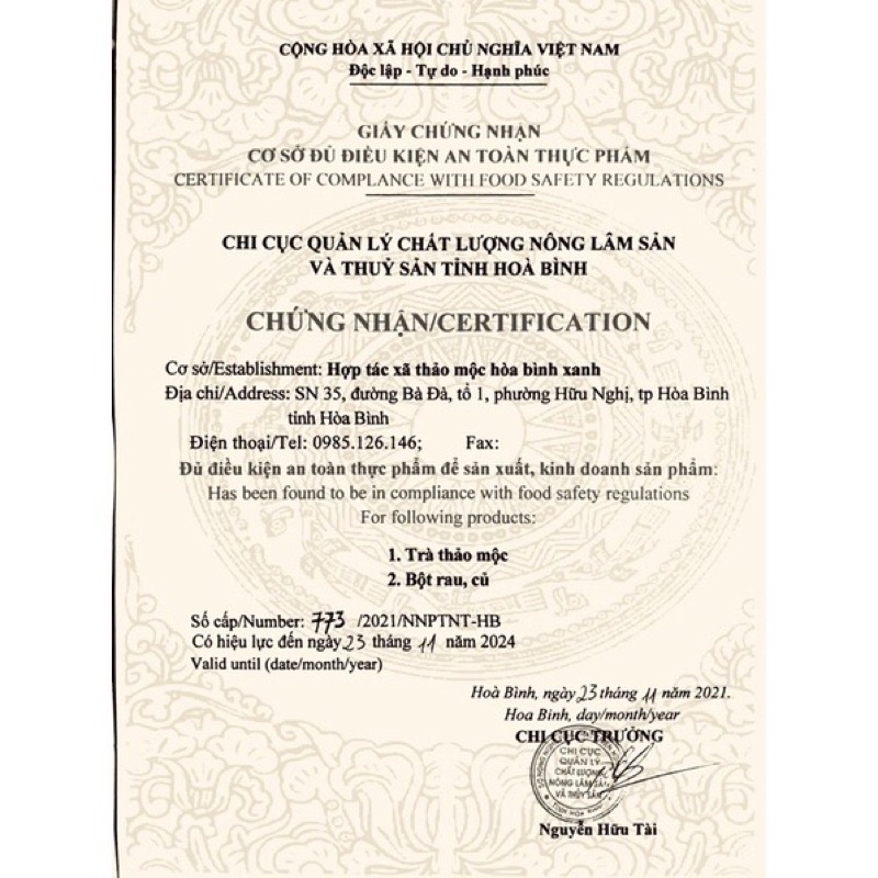 Trà Tam Thất ngũ vị