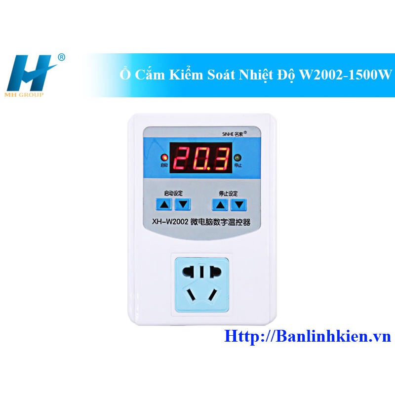 BLK Ổ Cắm Kiểm Soát Nhiệt Độ W2002-1500W