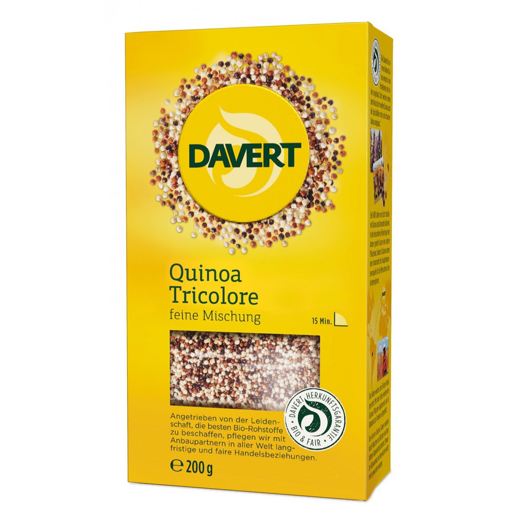 Hạt diêm mạch hữu cơ tổng hợp Davert (3 màu Quinoa) (200g)