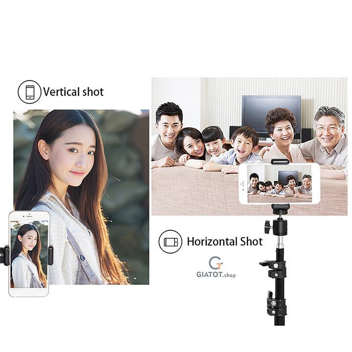 Tripod 2.1m khung nhôm sử dụng trong Studio tặng kèm điều khiển bluetooth, hàng đẹp GiatotHN