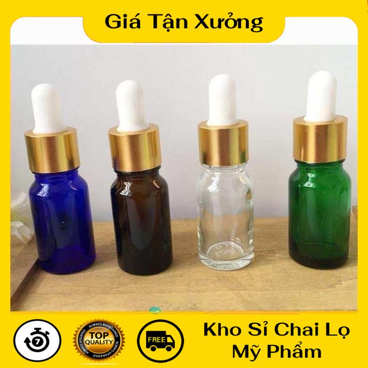 Chai lọ đựng tinh dầu bóp giọt khoen vàng chiết mỹ phẩm, chiết serum .