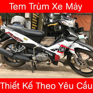 Tem trùm sirius Đen Trắng Nhám Yamaha