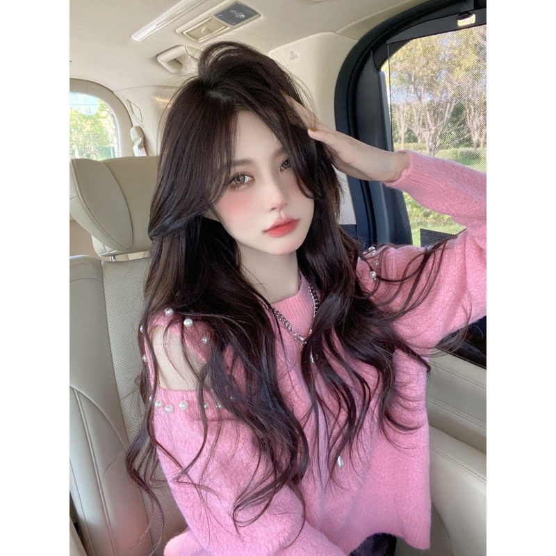 Áo Sweater Trễ Vai Dáng Ngắn Thời Trang Mùa Xuân 2022 Cho Nữ