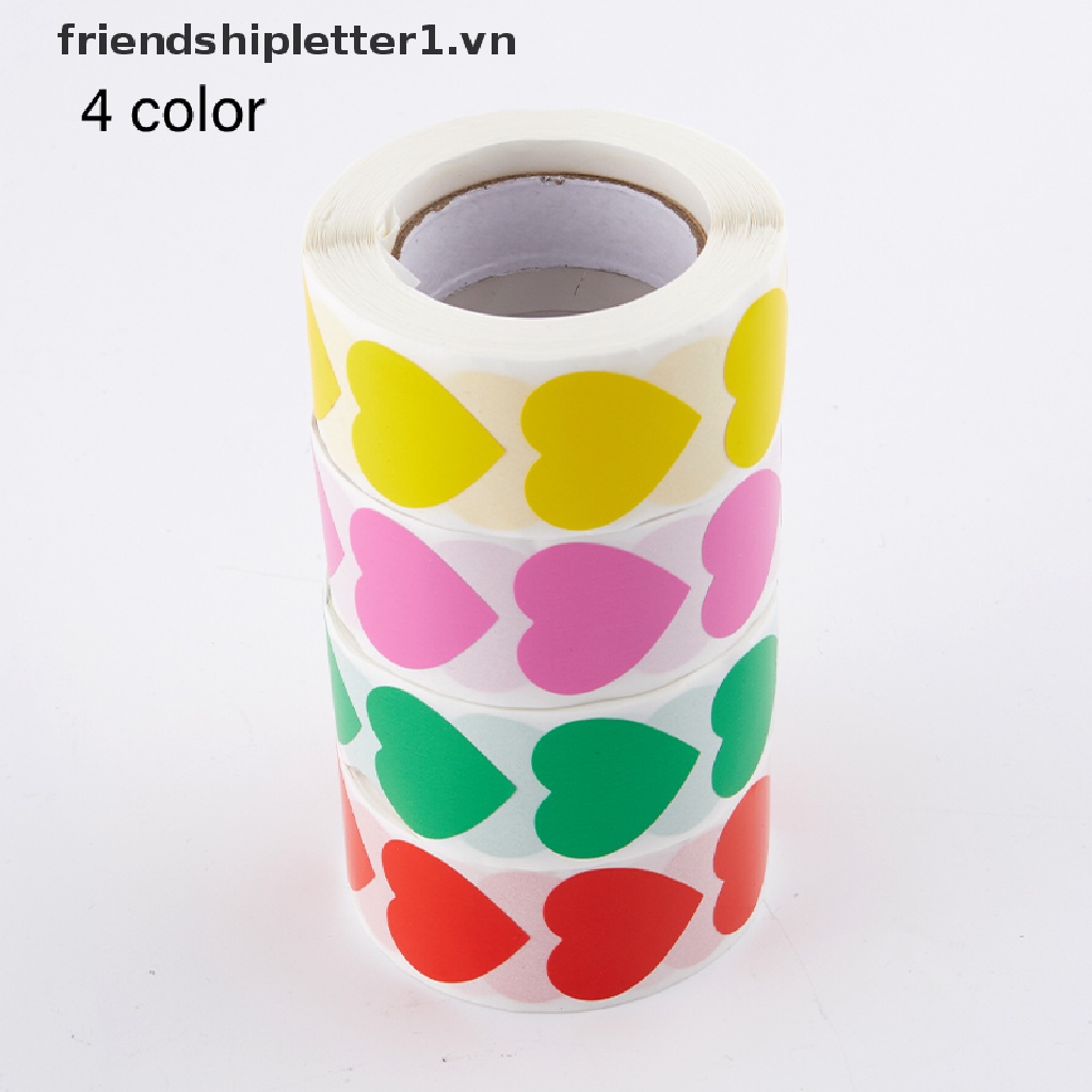 Set 500 Miếng Dán Trái Tim Trang Trí Sổ Tay Xinh Xắn