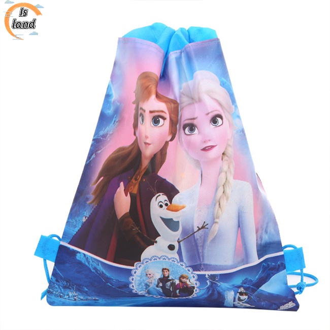 Balo dây rút vải không dệt in hình Frozen cho bé