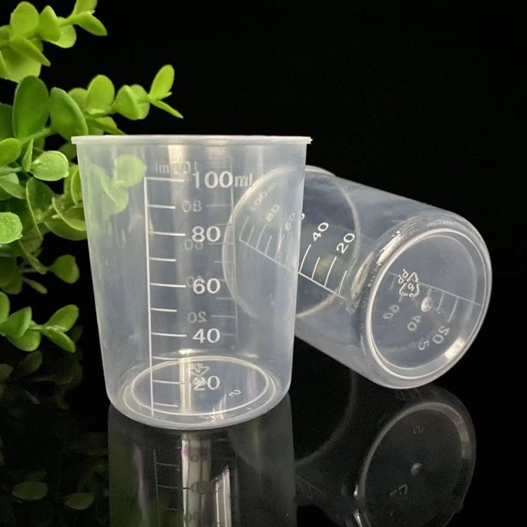 Cốc nhựa đong bề mặt chia độ 100ml dùng cho nhà bếp phòng thí nghiệm