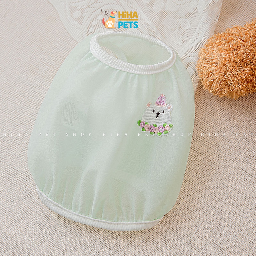 Áo Thun Cho Chó Mèo Mát Mẻ Mùa Hè, Quần Áo Thú Cưng Cao Cấp Hihapet