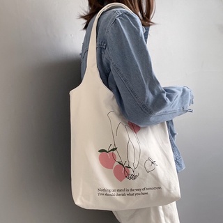 Túi giỏ canvas Cam Đào