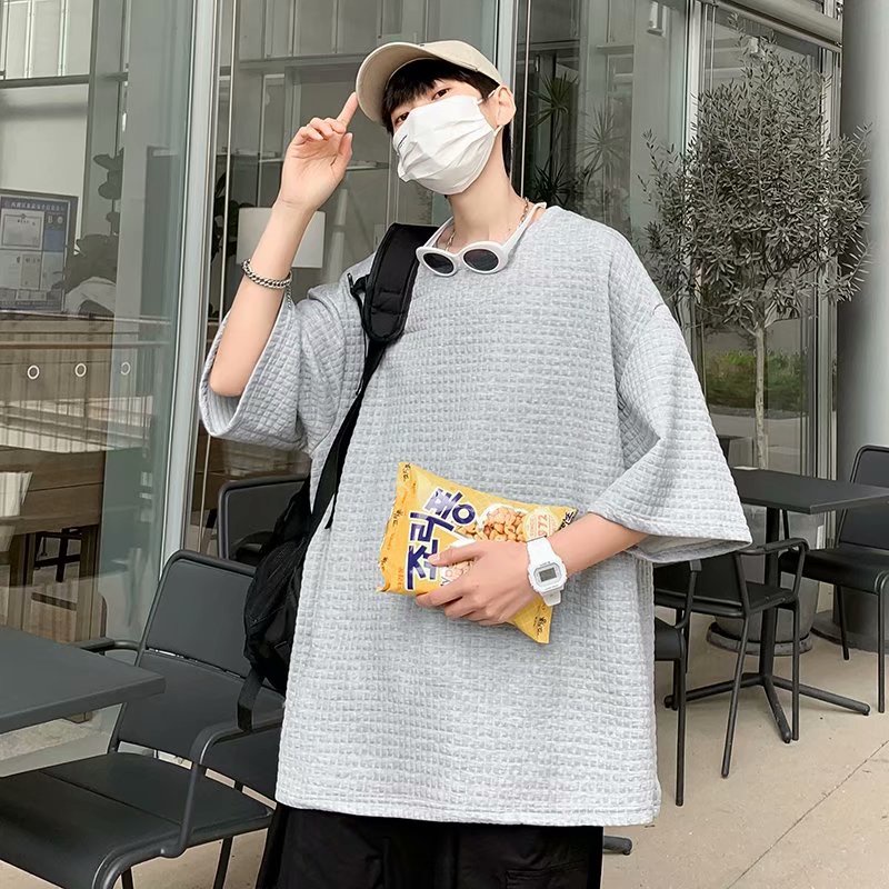 Áo Thun Tay Lửng Thời Trang Phong Cách Hàn Quốc Cho Nam