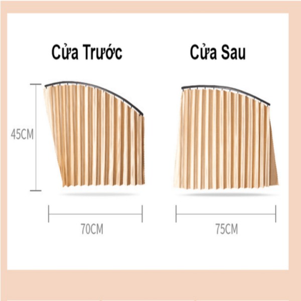 RÈM CHE NẮNG Ô TÔ CHỐNG TIA UV HIỆU QUẢ (BỘ 2 CÁI)