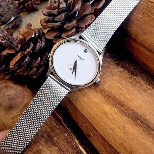 Đồng hồ đeo tay nữ chính hãng Tissot dây trắng