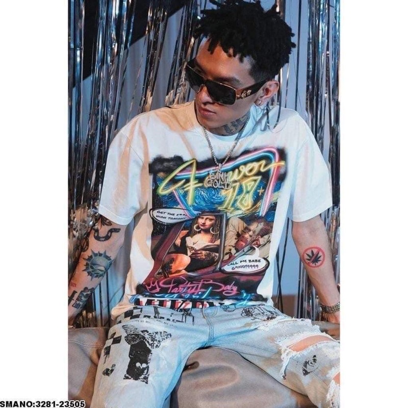 Áo Phông In Hình 3D Siêu Hot-Áo Thun Tay From Rộng Unisex Mặc Đơn Đôi Nhóm