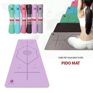 [Tặng Túi] Thảm tập Yoga cao su PIDO định tuyến 5mm cao cấp