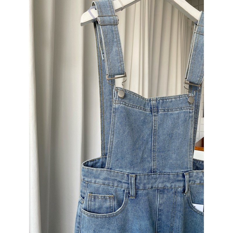 [Mã FADIRECT20 giảm 20K đơn 150K] Quần yếm jean ống suông lưng dây - YQD122 | BigBuy360 - bigbuy360.vn