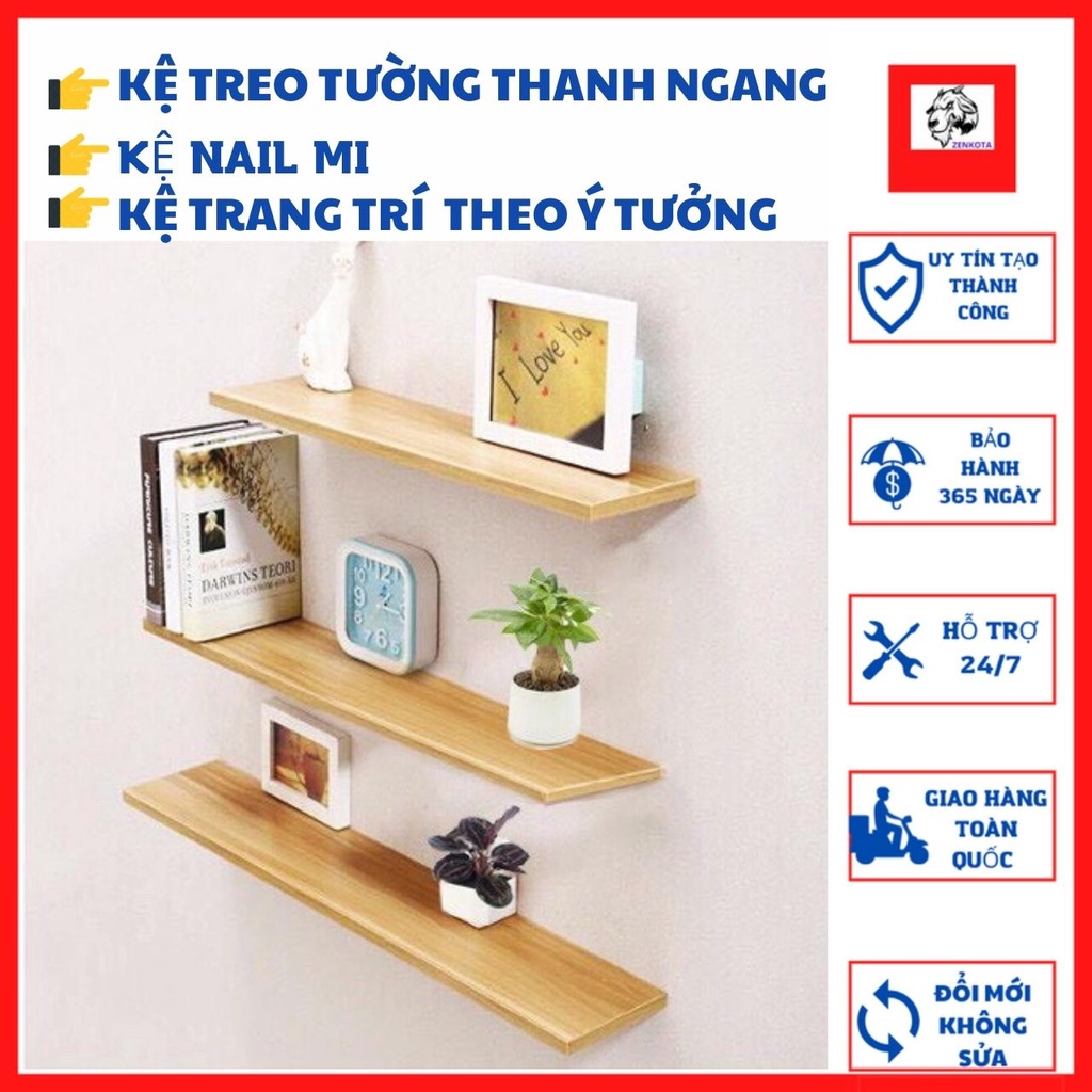 Kệ gỗ treo tường giấu chân thanh ngang siêu đẹp dài 50cm,sâu 15cm và 13cm, lựa chọn số lượng 1,2,3,4,5,...kèm phụ kiện
