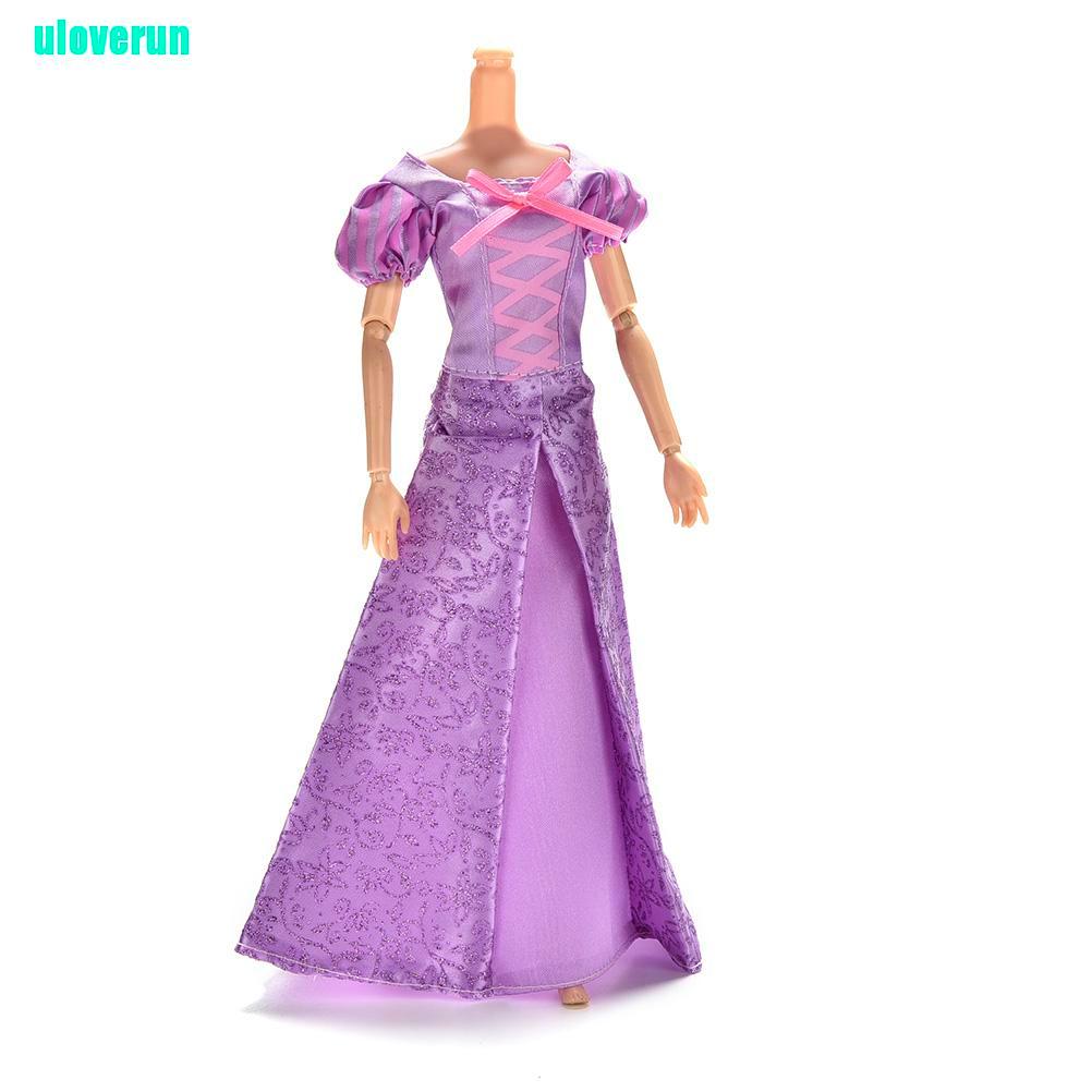 Set 1 đầm công chúa Cưới Màu Tím Cho Búp Bê Barbie