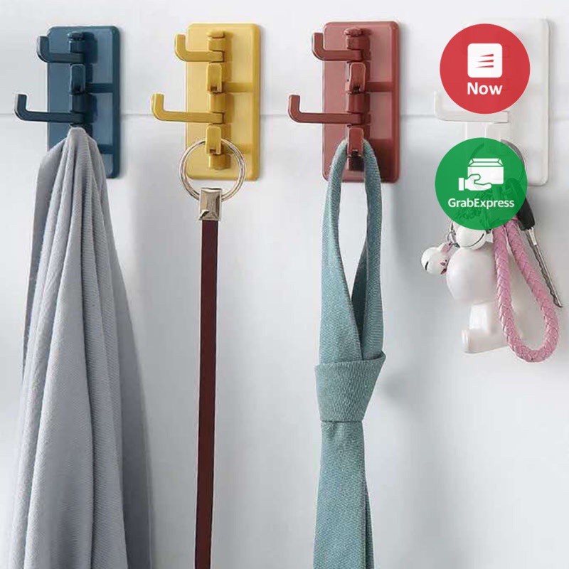 Móc dán tường 4 nhánh xoay hình cây thông siêu chắc