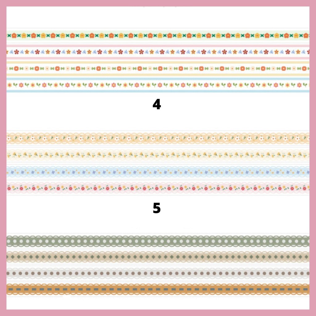 STICKER MASKING TAPE VINTAGE TRANG TRÍ SỔ/PLANNER