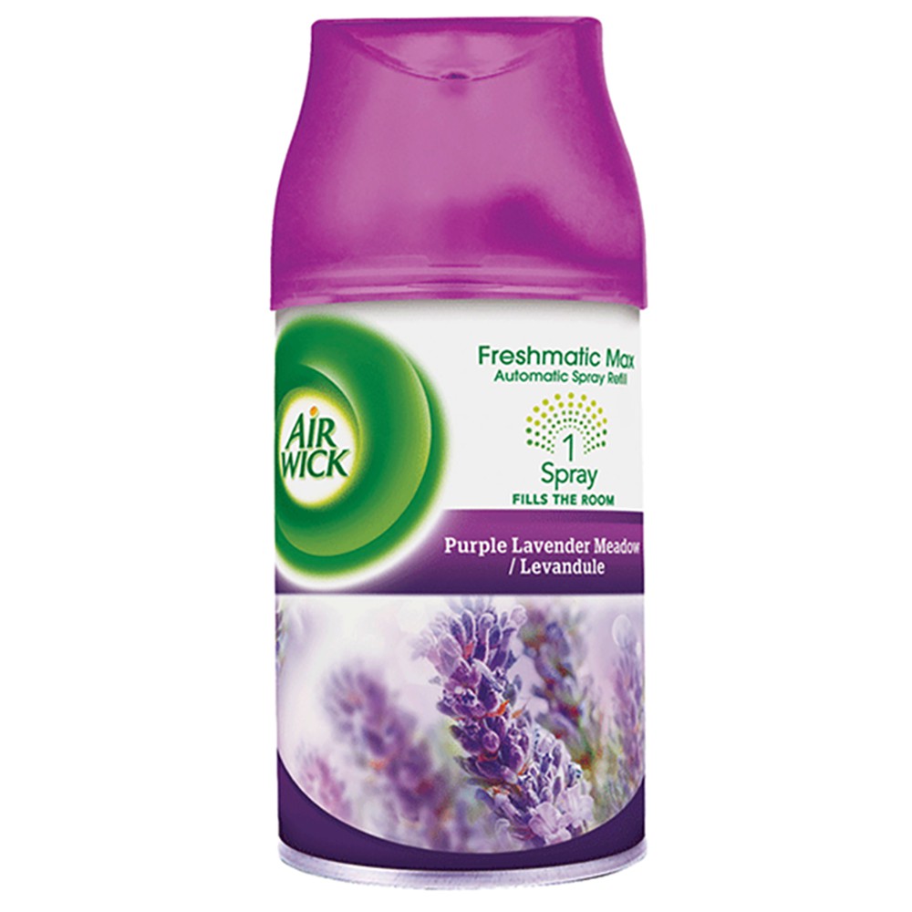 Hoa Oải Hương - Bình xịt tinh dầu thiên nhiên Air Wick Purple Lavender  250ml, thơm phòng, khử mùi, tinh dầu chính hãng