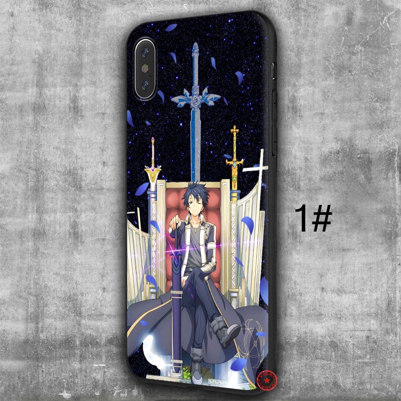 Ốp điện thoại in hình Sword Art Online Kirito thích hợp cho IPHONE SE XR 5 5S 6 6S 7 8 11 PRO MAX PLUS UOL89