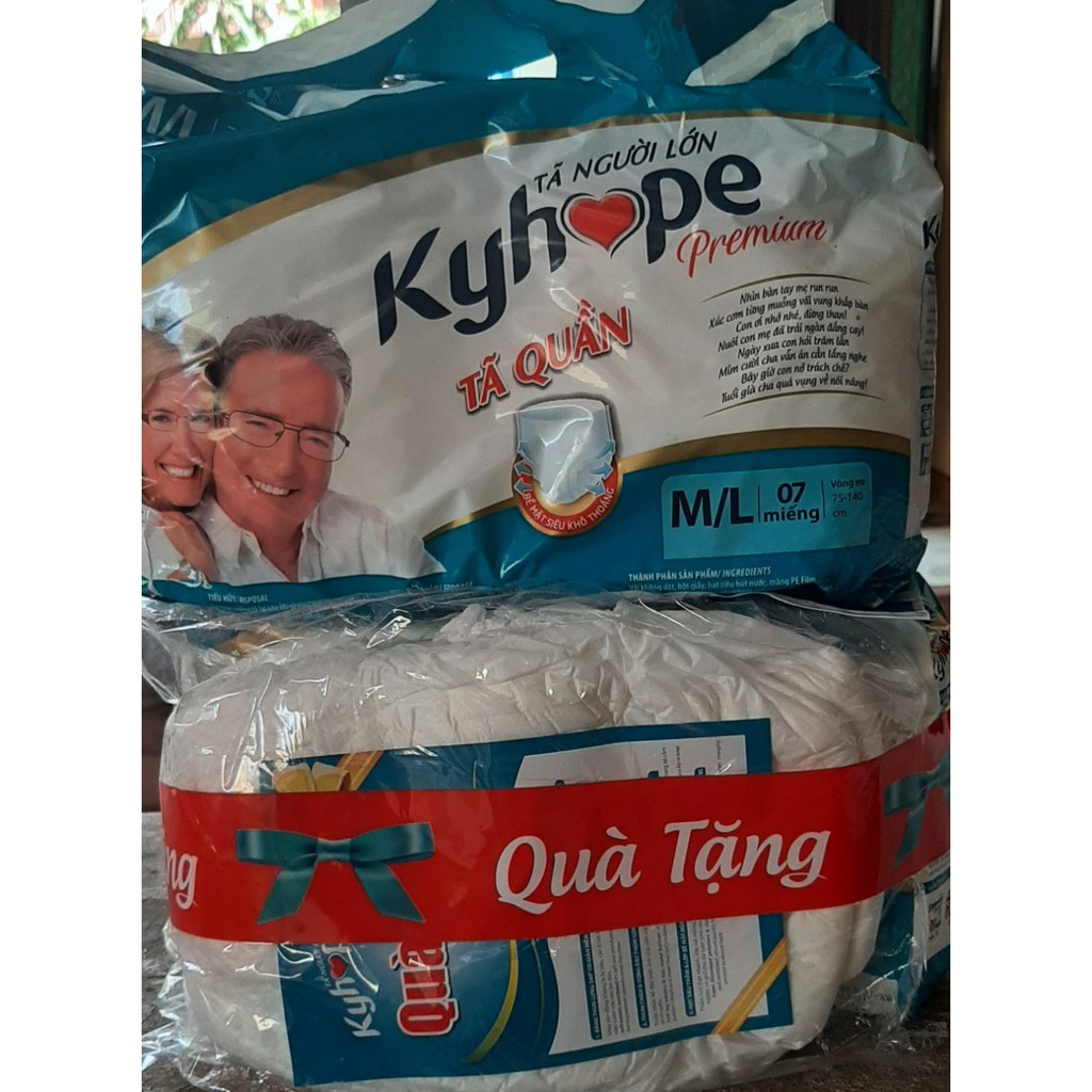(Tặng kèm 2 miếng) Tã Quần Kyhope M 7 miếng.