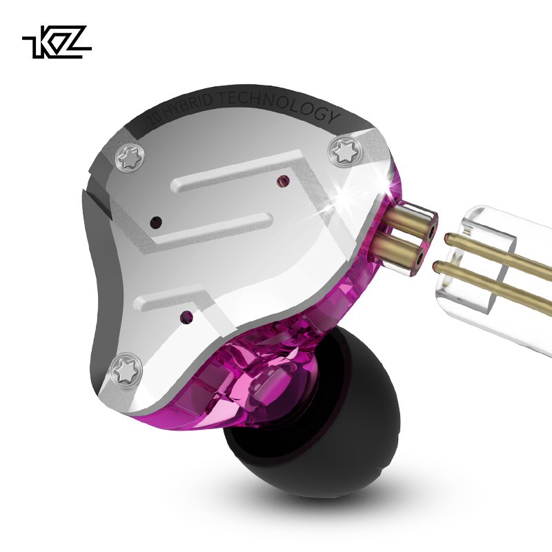 Tai nghe nhét tai KZ ZS10 Pro công nghệ Hybrid 4BA+1DD Hifi Bass