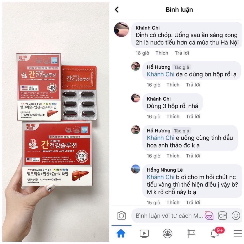 Thải độc gan Hàn Quốc hiệu quả của Samsung bổ gan Milk Thistle Liver Care 60 viên MÓM COSMETICS