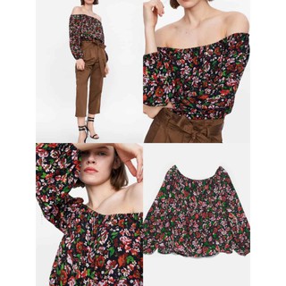 áo trễ vai hoa zara