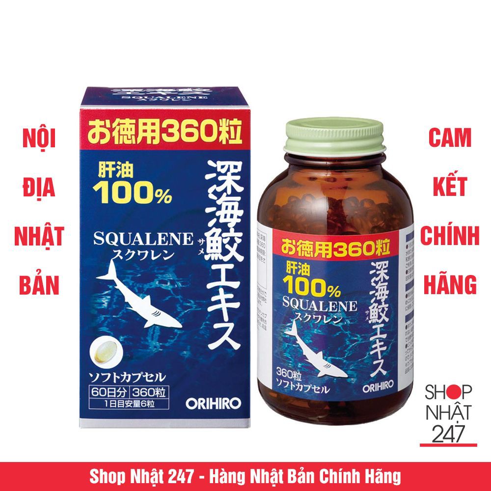 Viên Uống Sụn Vi Cá Mập Squalene Orihio 360 Viên Nhật Bản