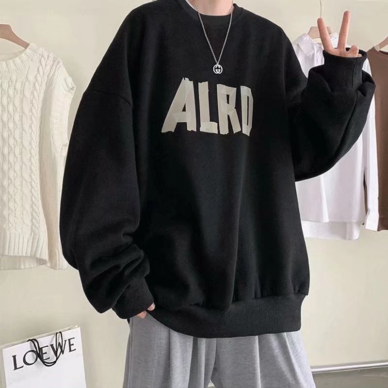 Áo Sweater Cổ Tròn Tay Dài Dáng Rộng Phong Cách Hong Kong Thời Trang Xuân Thu Mới 2021