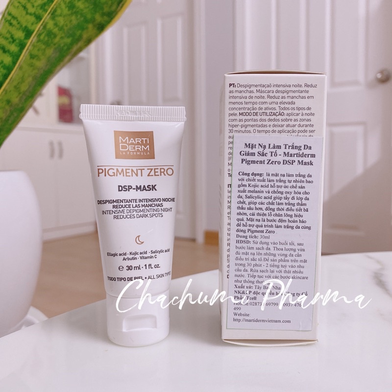 Mặt nạ làm trắng da giảm sắc tố martiderm pigment zero dsp mask 30ml