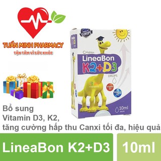 [Kèm Quà Tặng] LineaBon K2+D3 - Bổ sung vitamin K2, D3. Tăng cường hấp thu canxi tối đa (Lọ 10ml)
