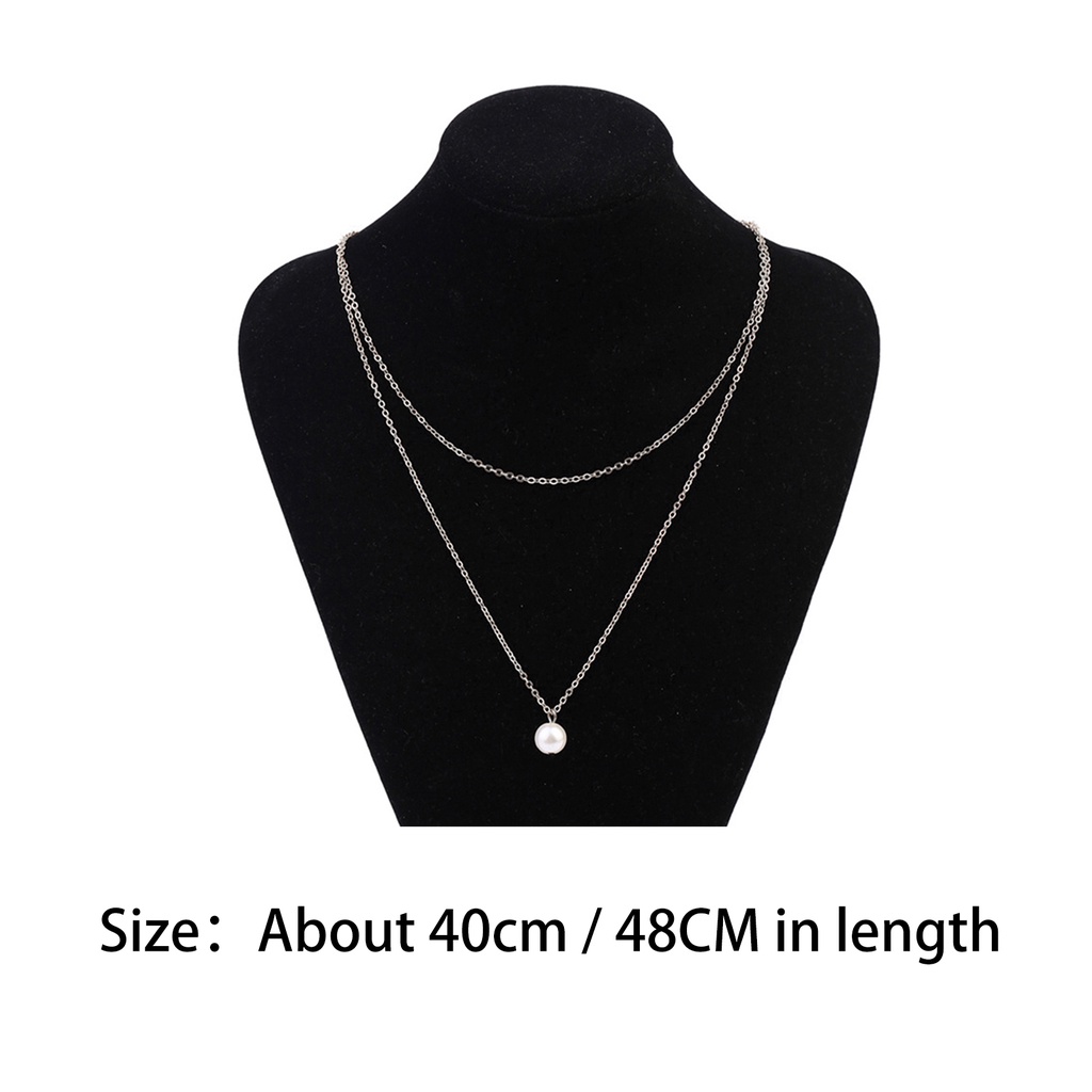 Dây chuyền hợp kim nhiều lớp đính ngọc trai nhân tạo thời trang cho nữ