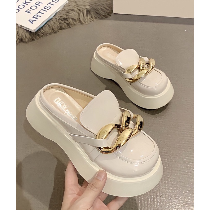 GIÀY OXFORDS THẤP CỔ MŨI TRÒN TO ULZZANG có xích đế thấp gót