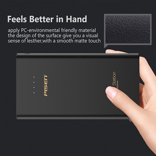 Sạc dự phòng Pisen Power Station 20000mAh (1x Micro USB, 1x Type-C, 2 x USB Smart ) - Hàng chính hãng