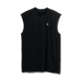Front the knight hi-neck tanktop d621 - black ♟
