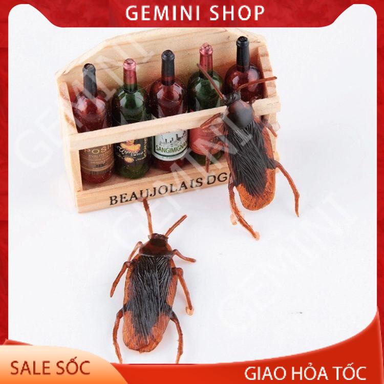 Đồ chơi con gián nhựa tinh nghịch bằng nhựa dẻo trang trí Halloween, làm đồ chơi cho chó mèo G55 GEMINI SHOP