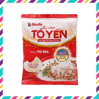 Set 5 gói cháo ăn liền gấu đỏ tổ yến thịt gà gói 50g