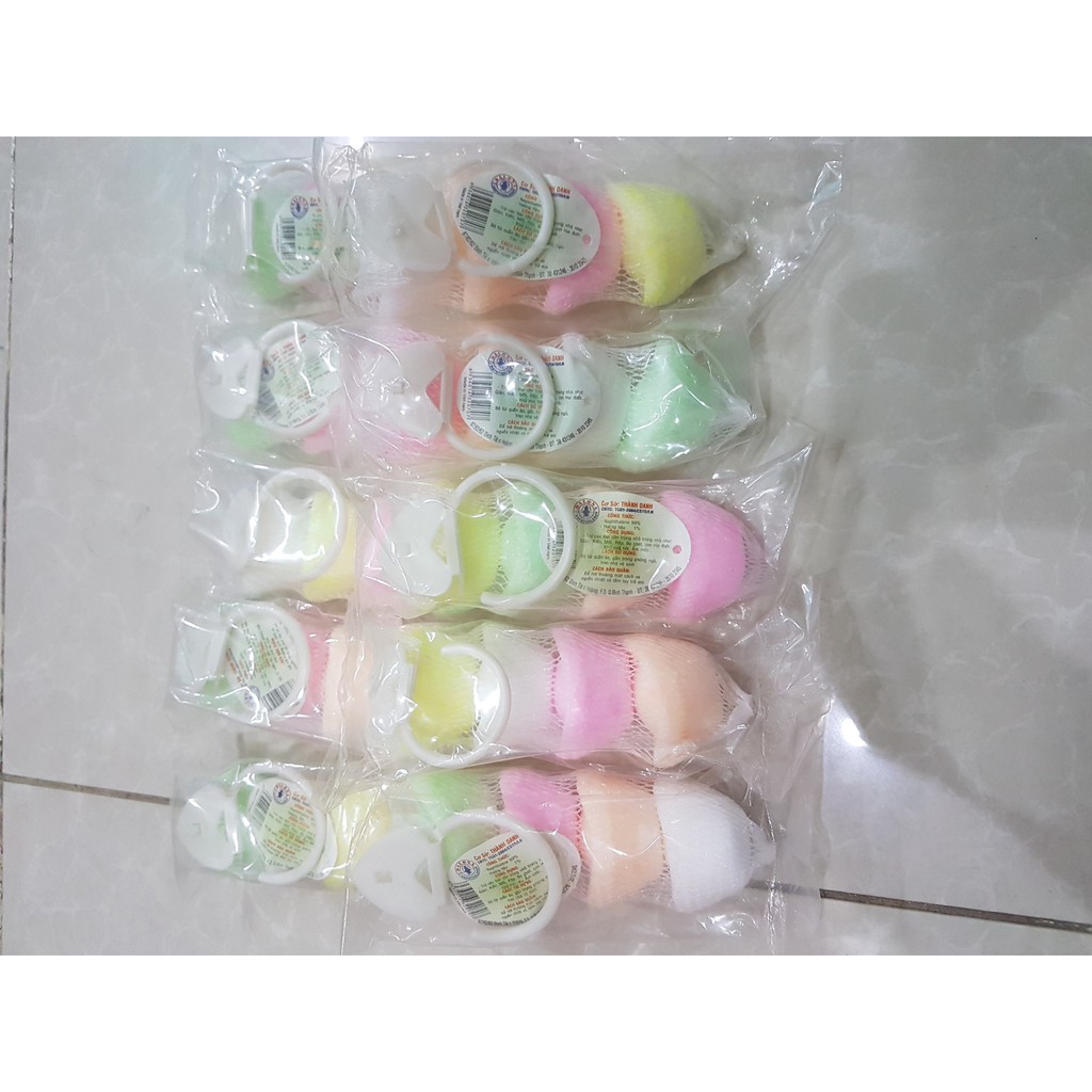 Long não hình thỏi vàng túi lưới treo đủ màu, 4 thỏi 1 túi