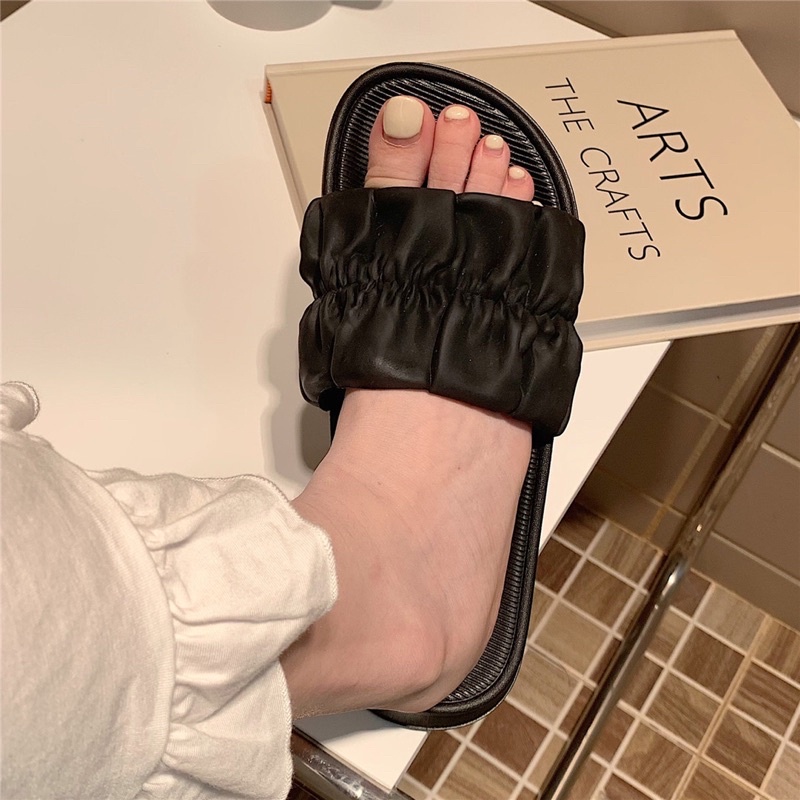 Dép đi trong nhà bèo nhúm dễ thương chống thấm nước, dép quai ngang nữ bèo xinh xắn