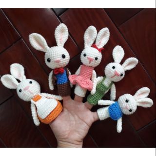 Thú len handmade - Bunny Finger Family