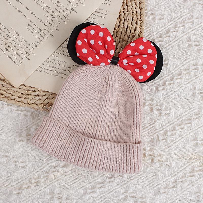 Nón Len Gắn Tai Chuột Mickey Xinh Xắn Dành Cho Bé