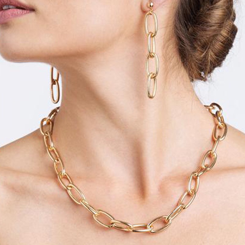 Chocker sợi xích thưa bản to cá tính DCX78 Mayconner