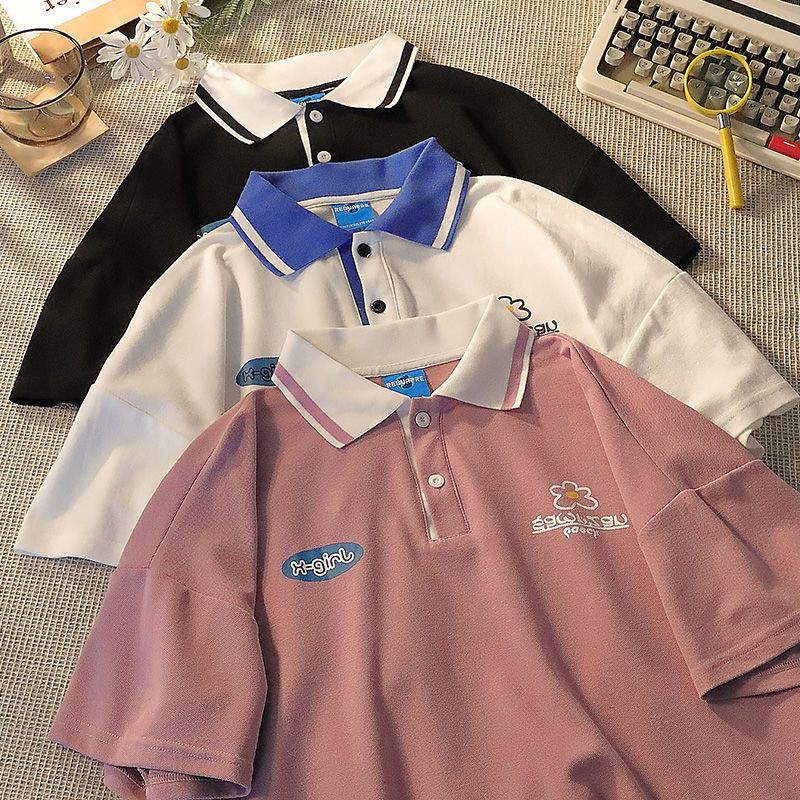 [Order] Áo thun polo phối cổ in chữ mẫu mới hè 2021 3 màu có size (ảnh thật)