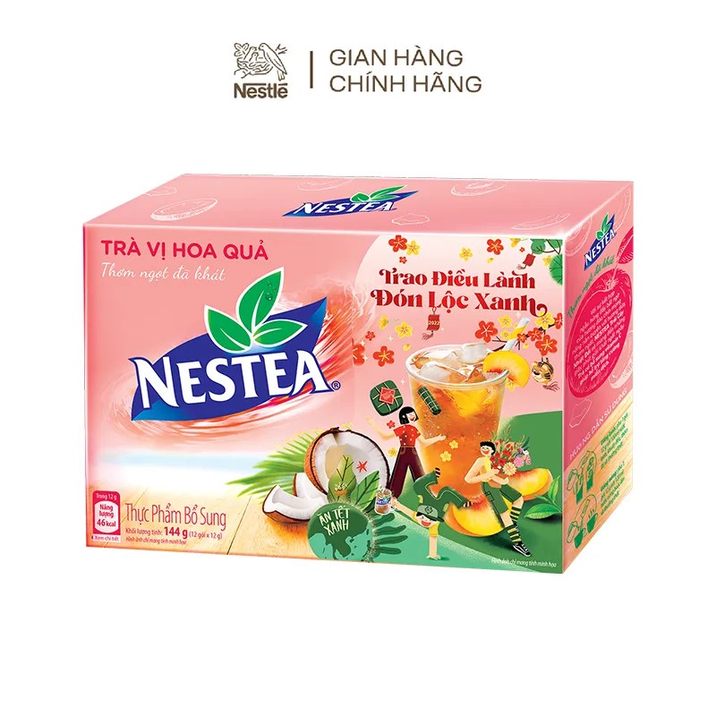 Thực phẩm bổ sung trà Nestea vị hoa quả (Hộp 12 gói x 12g) | BigBuy360 - bigbuy360.vn