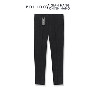 Quần Âu Nam Kẻ Caro CEFFYLO Màu Đen Form Slimfit Ôm Nhẹ, Chất Vải Thoáng Mát, Thanh Lịch